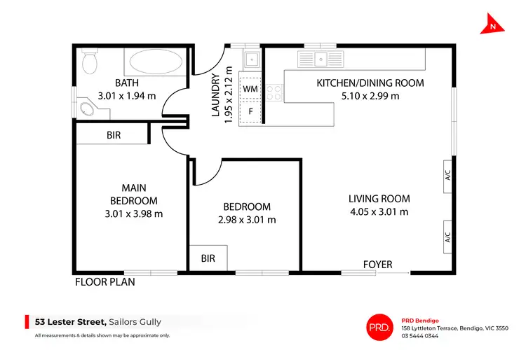 Floorplan of Homely house listing, 53 Lester Street, Sailors Gully VIC 3556