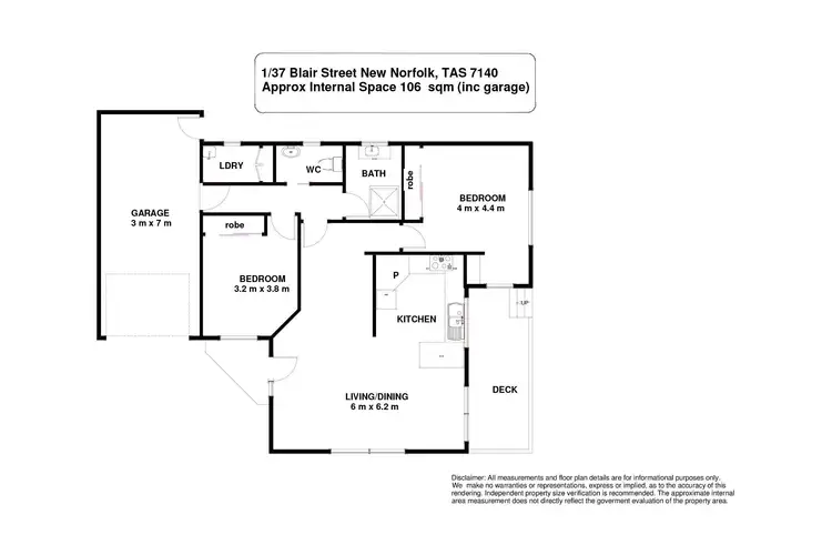 Floorplan of Homely house listing, 1/37 Blair Street, New Norfolk TAS 7140