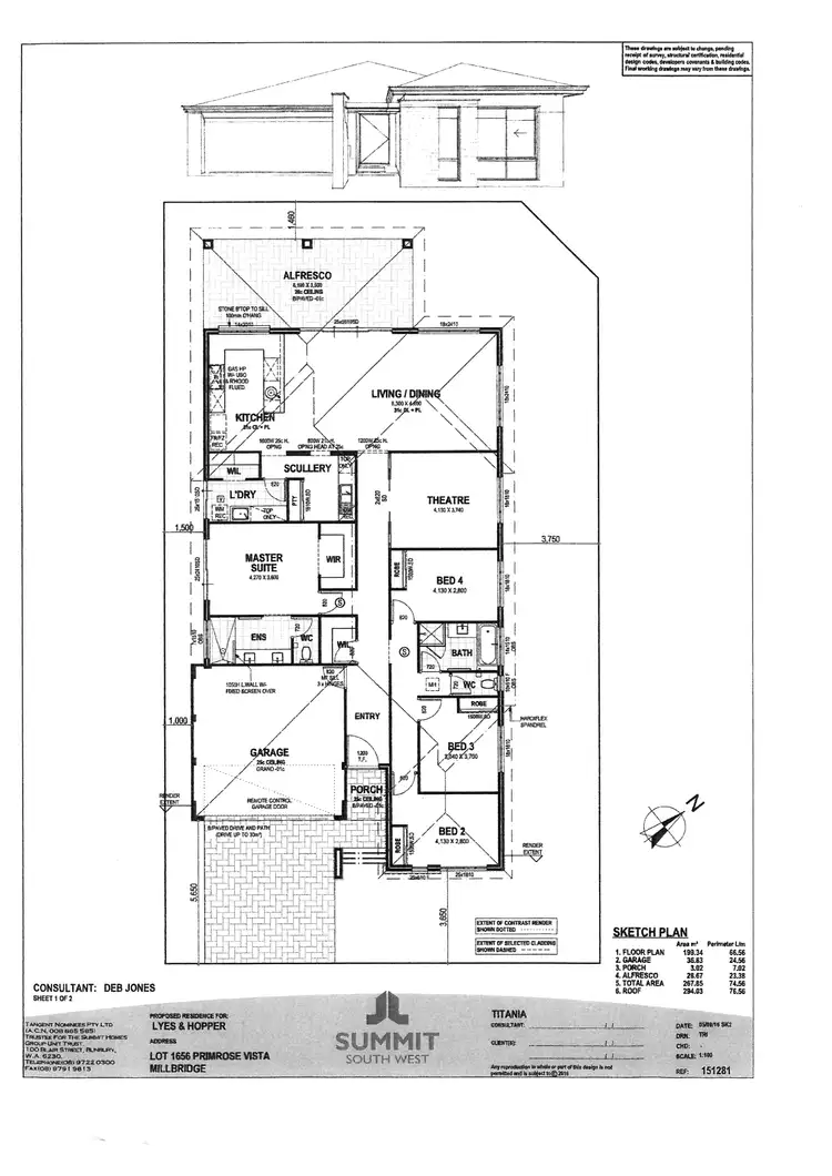 Floorplan of Homely house listing, 9 Primrose Vista, Millbridge WA 6232