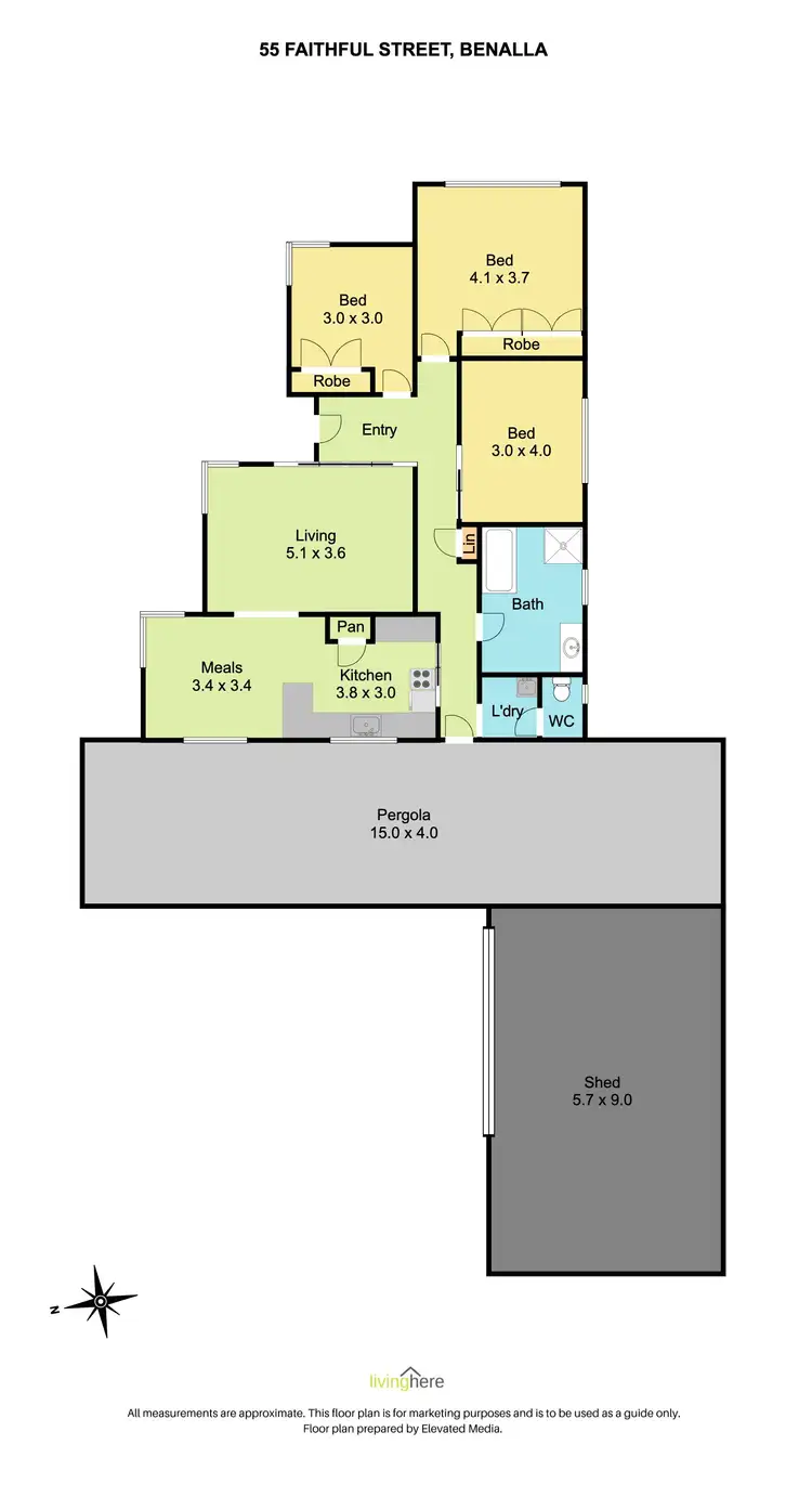 Floorplan of Homely house listing, 55 Faithfull Street, Benalla VIC 3672
