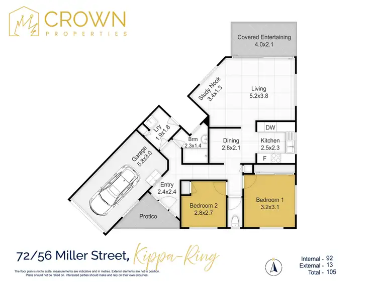 Floorplan of Homely villa listing, 72/56 Miller Street, Kippa-Ring QLD 4021