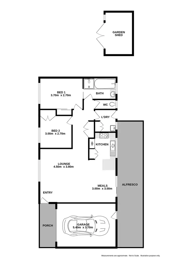 Floorplan of Homely unit listing, 1/486 Heriot Street, Lavington NSW 2641