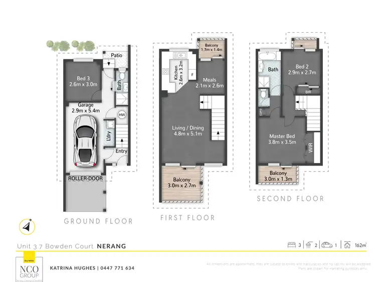 Floorplan of Homely townhouse listing, 3/7 Bowden Court, Nerang QLD 4211