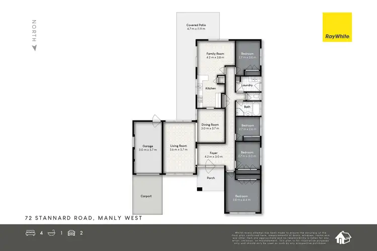 Floorplan of Homely house listing, 72 Stannard Road, Manly West QLD 4179