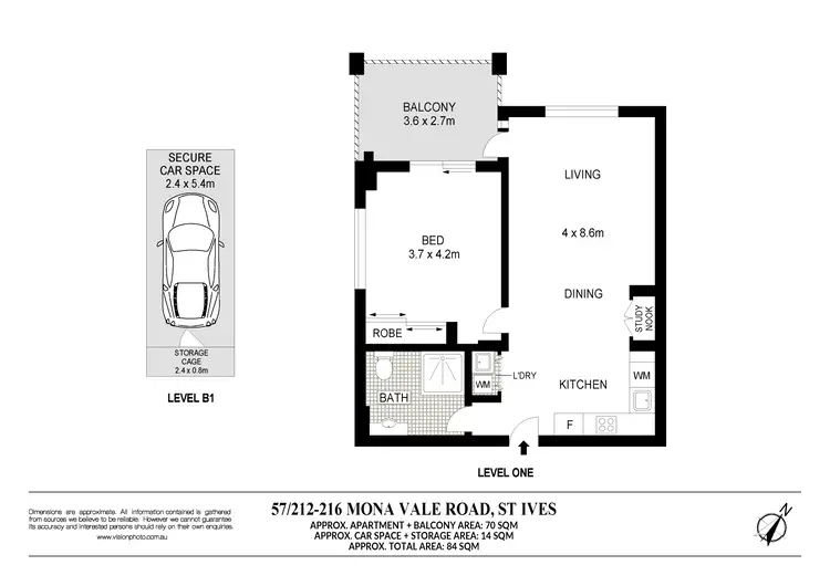 Floorplan of Homely apartment listing, 57/212-216 Mona Vale Road, St Ives NSW 2075