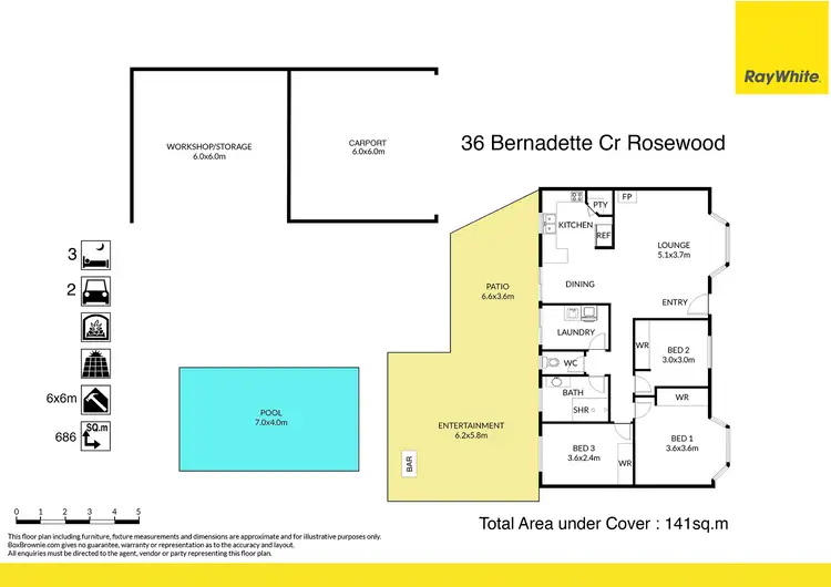 Floorplan of Homely house listing, 36 Bernadette Crescent, Rosewood QLD 4340