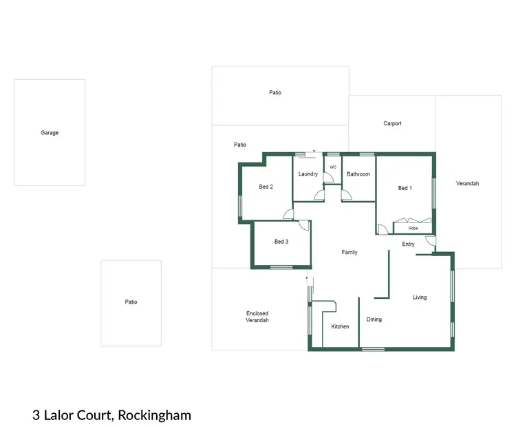 Floorplan of Homely house listing, 3 Lalor Court, Rockingham WA 6168