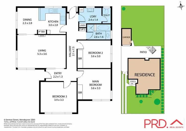 Floorplan of Homely house listing, 6 Dermot Street, Wendouree VIC 3355