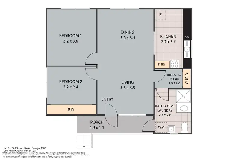 Floorplan of Homely house listing, 3/150 Clinton Street, Orange NSW 2800