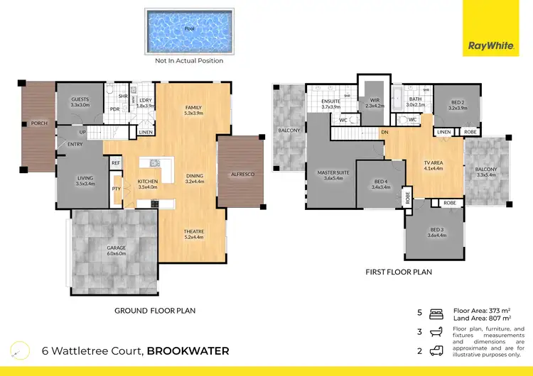 Floorplan of Homely house listing, 6 Wattletree Court, Brookwater QLD 4300