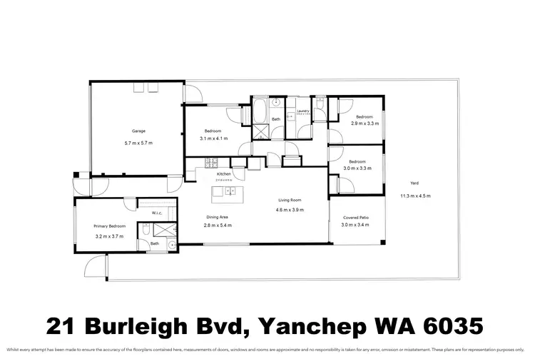 Floorplan of Homely house listing, 21 Burleigh Boulevard, Yanchep WA 6035