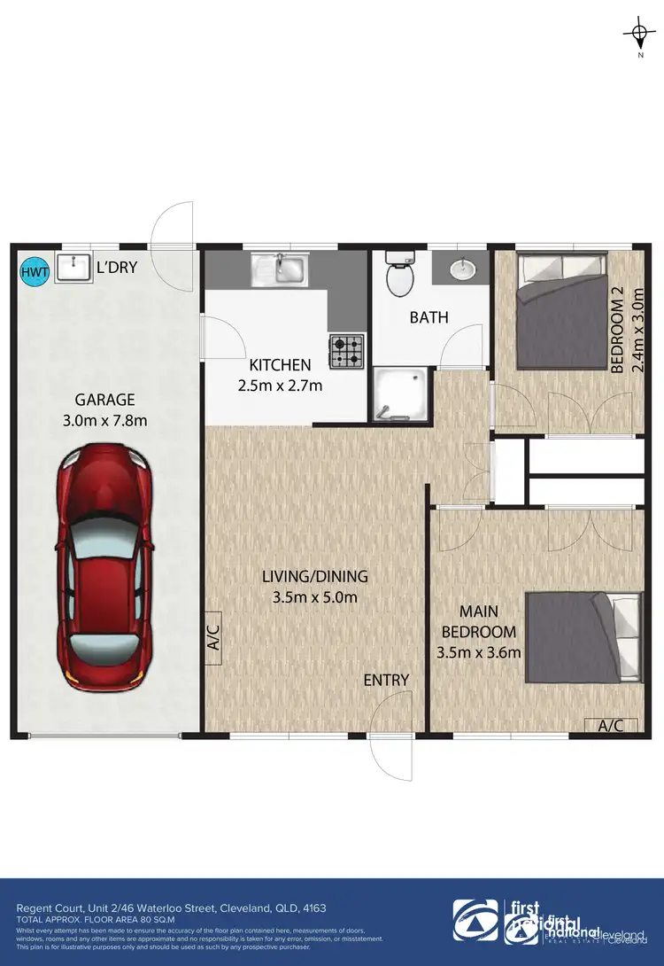 Floorplan of Homely unit listing, 2/46 Waterloo Street, Cleveland QLD 4163