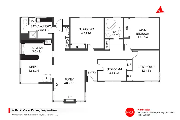 Floorplan of Homely house listing, 4 Park View Drive, Serpentine VIC 3517