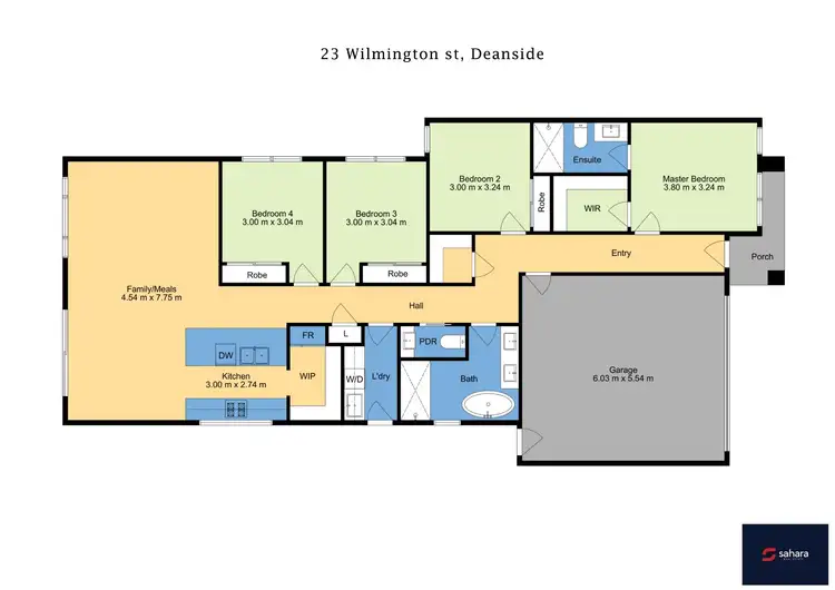 Floorplan of Homely house listing, 23 Wilmington Street, Deanside VIC 3336