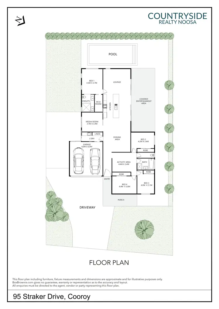 Floorplan of Homely house listing, 95 Straker Drive, Cooroy QLD 4563