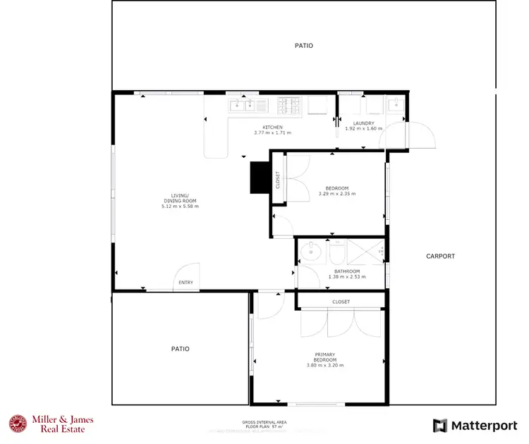 Floorplan of Homely unit listing, 1/188 DeBoos Street, Temora NSW 2666