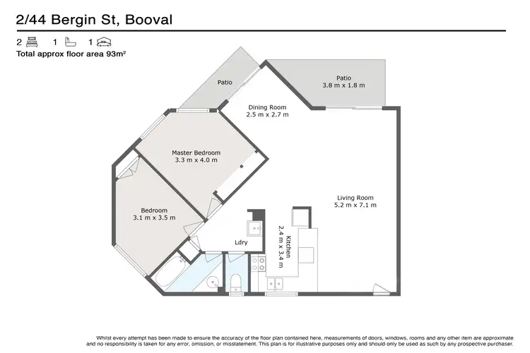 Floorplan of Homely house listing, 2/44 Bergin Street, Booval QLD 4304
