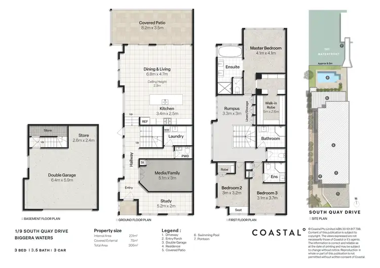 Floorplan of Homely house listing, 1/9 South Quay Drive, Biggera Waters QLD 4216