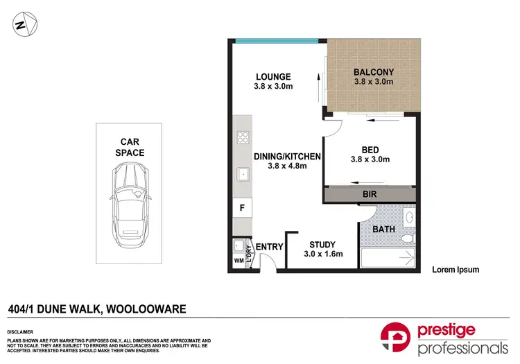 Floorplan of Homely unit listing, 404/1 Dune Walk, Woolooware NSW 2230