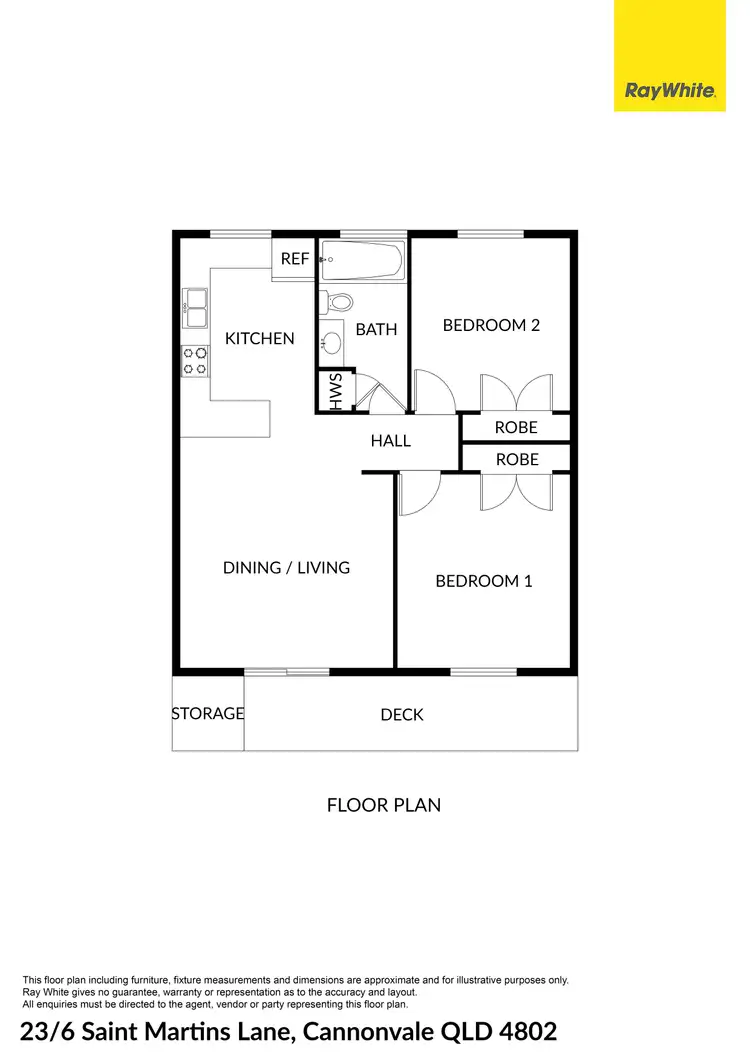 Floorplan of Homely unit listing, 23/6 Saint Martins Lane, Cannonvale QLD 4802