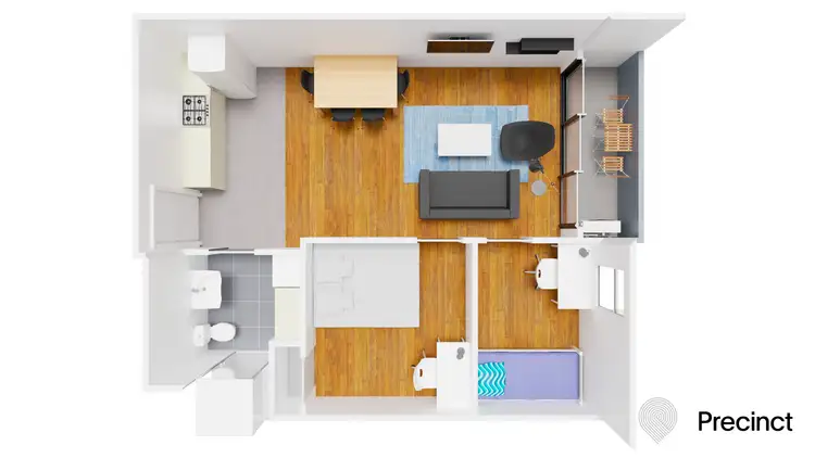 Floorplan of Homely apartment listing, 802/253 Franklin Street, Melbourne VIC 3000