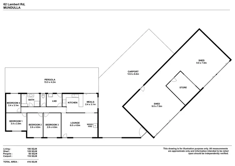 Floorplan of Homely house listing, 62 Lambert Road, Mundulla SA 5270