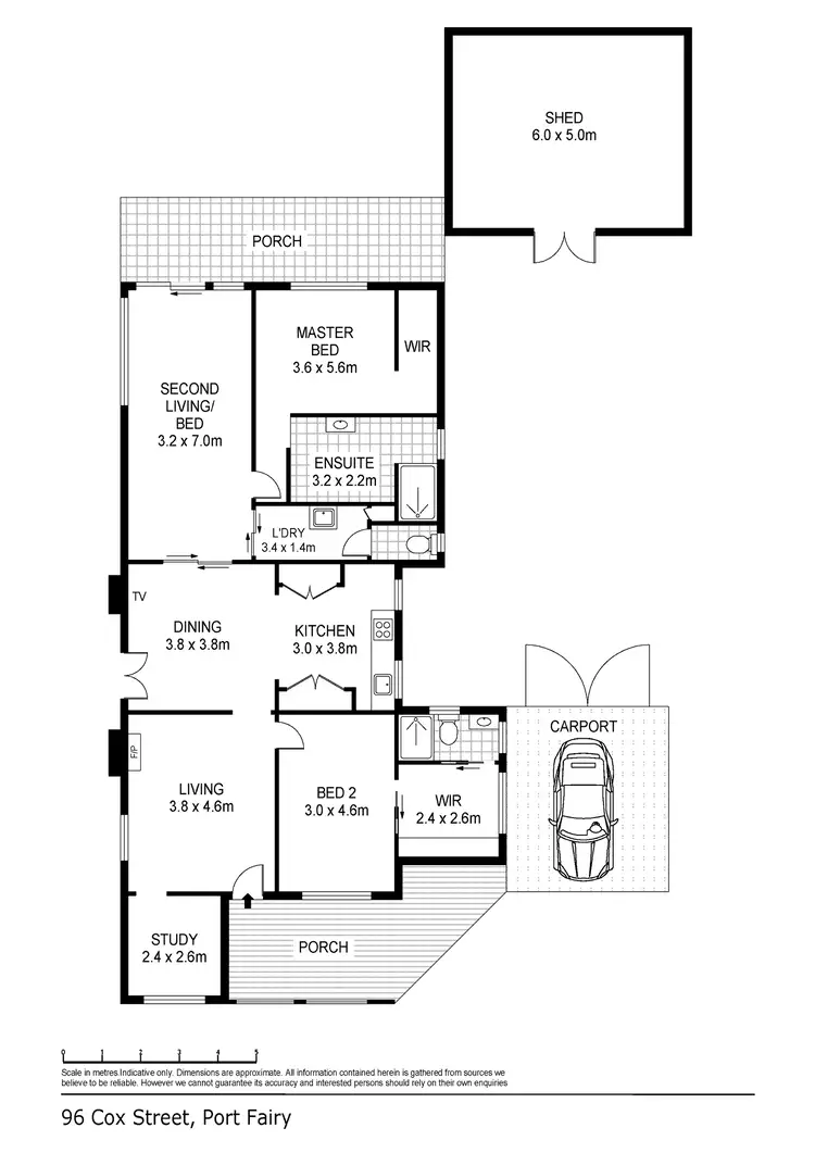 Floorplan of Homely house listing, 96 Cox Street, Port Fairy VIC 3284