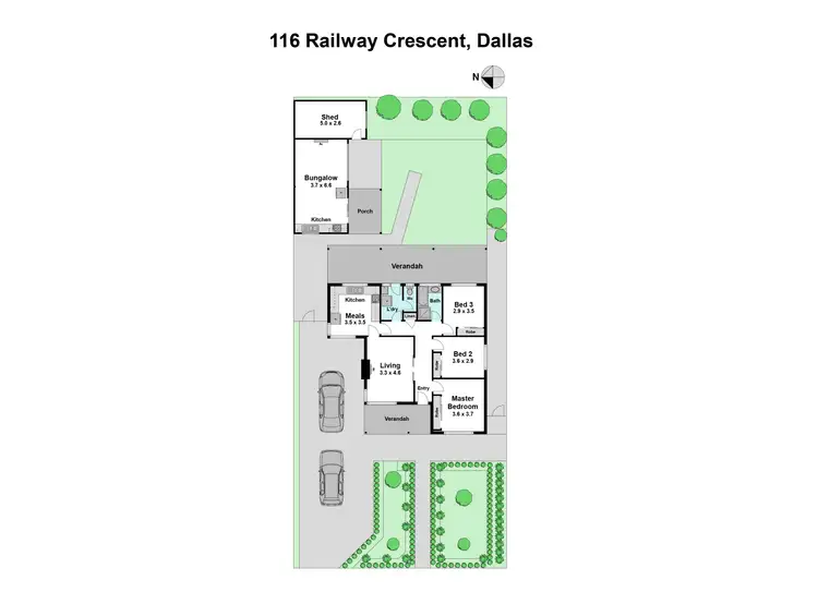 Floorplan of Homely house listing, 116 Railway Crescent, Dallas VIC 3047