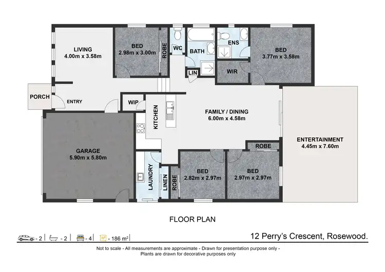 Floorplan of Homely house listing, 12 Perrys Crescent, Rosewood QLD 4340