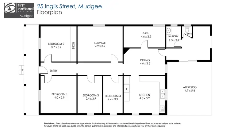 Floorplan of Homely house listing, 25 Inglis Street, Mudgee NSW 2850