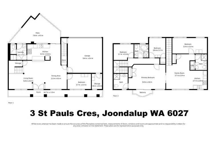 Floorplan of Homely townhouse listing, 3 St Pauls Crescent, Joondalup WA 6027