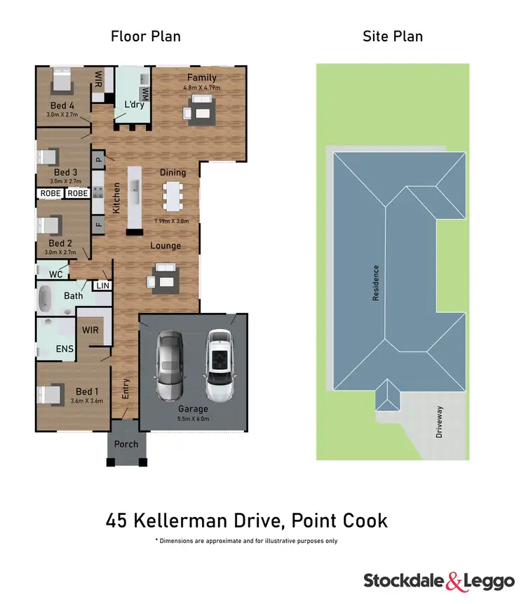 Floorplan of Homely house listing, 45 Kellerman Drive, Point Cook VIC 3030