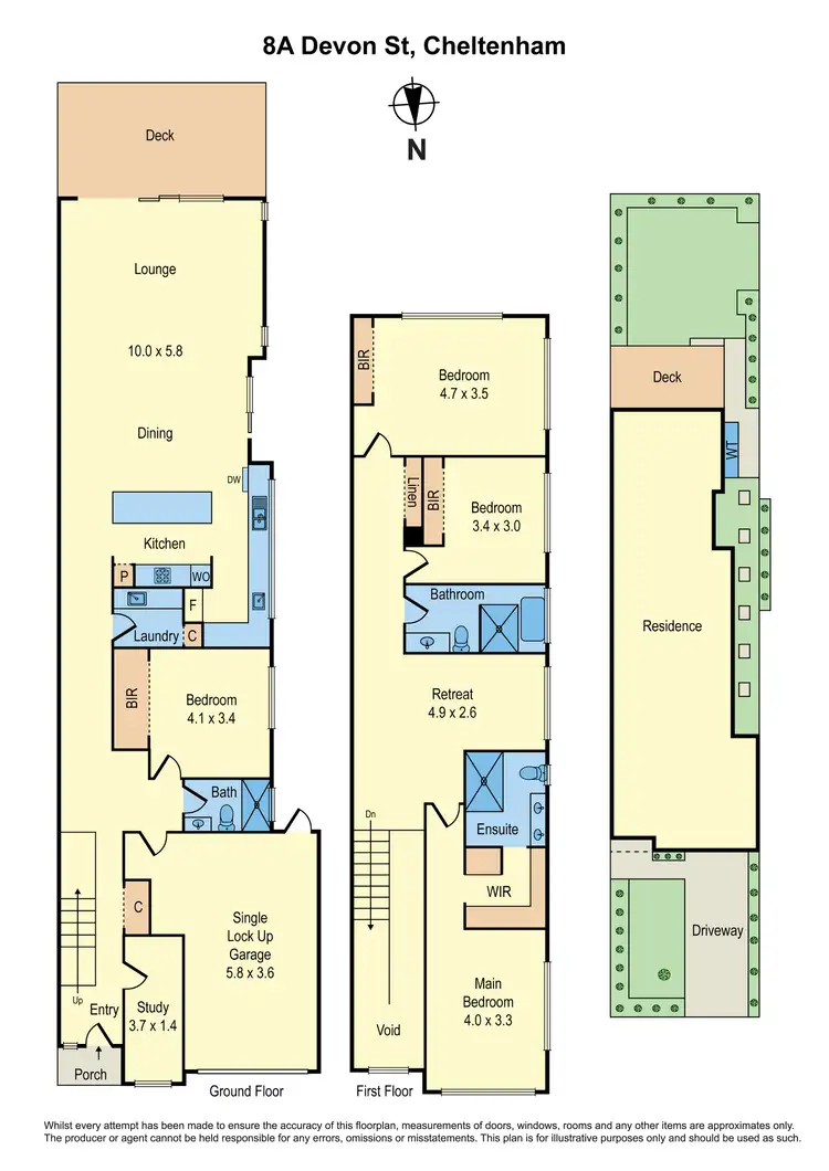 Floorplan of Homely townhouse listing, 8A Devon Street, Cheltenham VIC 3192
