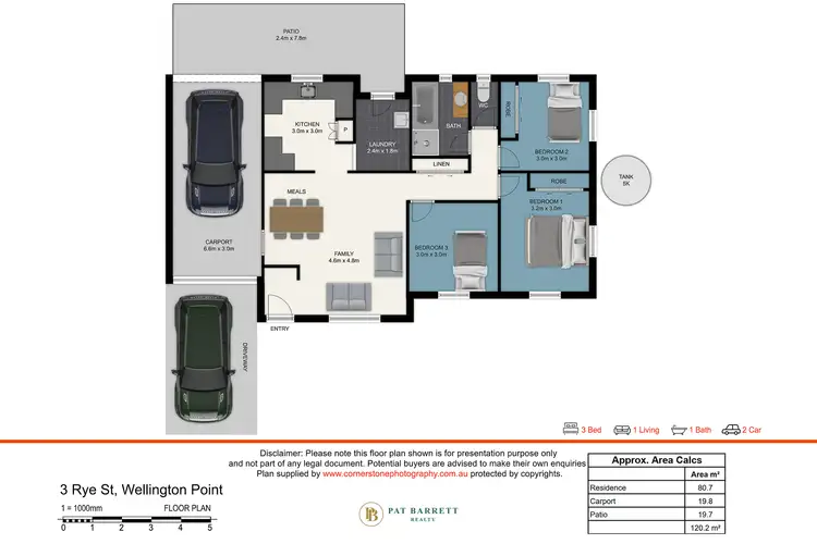 Floorplan of Homely house listing, 3 Rye, Wellington Point QLD 4160