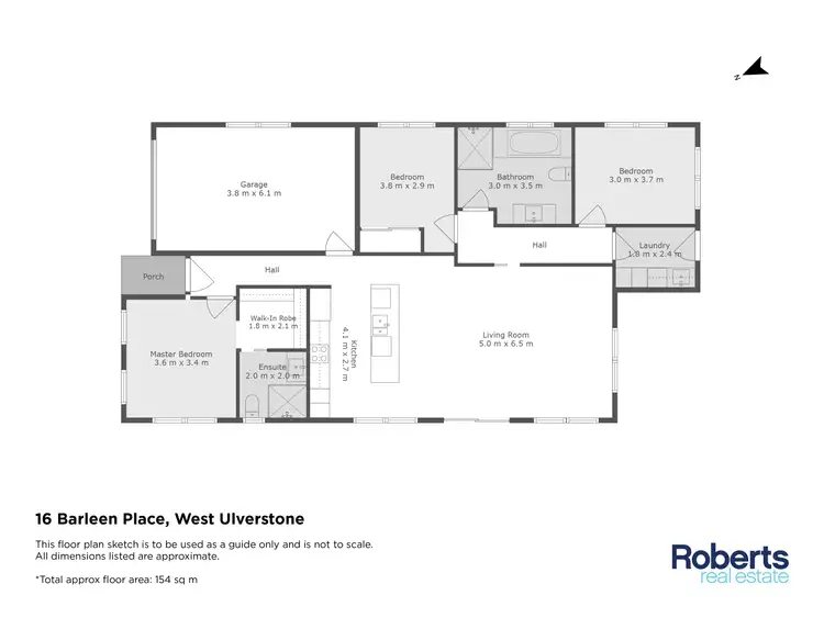 Floorplan of Homely house listing, 16 Barleen Place, West Ulverstone TAS 7315