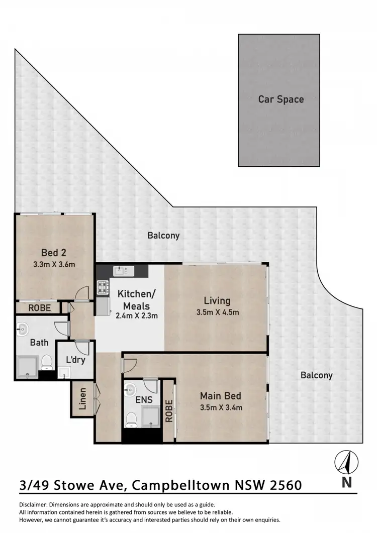 Floorplan of Homely unit listing, 3/49 Stowe Avenue, Campbelltown NSW 2560