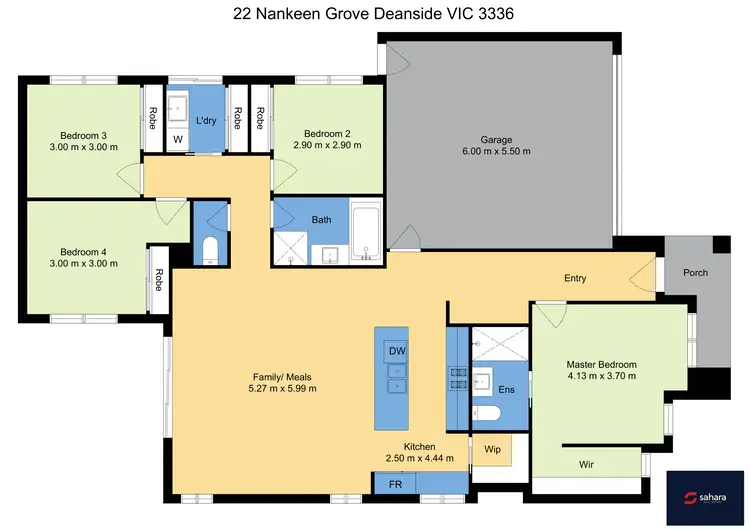 Floorplan of Homely house listing, 13 Nankeen Grove, Deanside VIC 3336