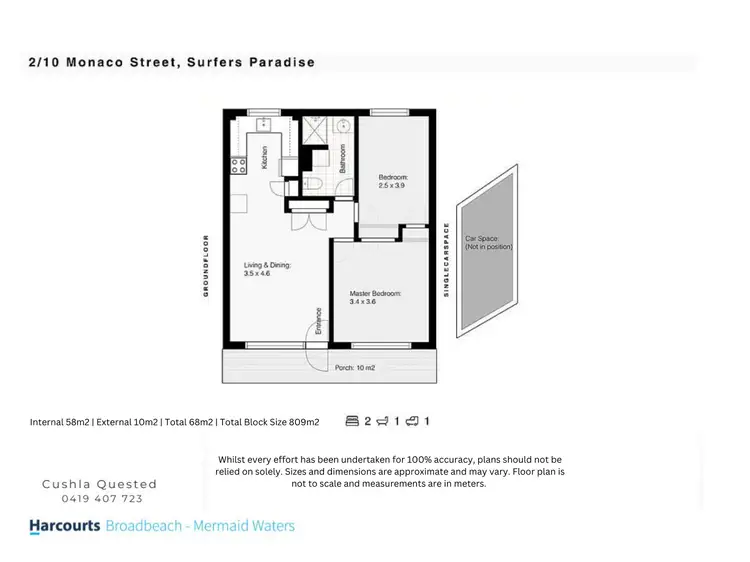 Floorplan of Homely unit listing, 2/10 Monaco Street, Surfers Paradise QLD 4217