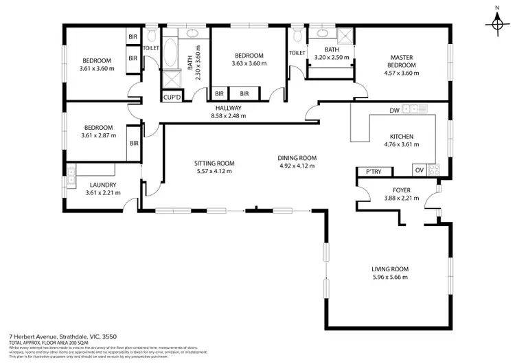 Floorplan of Homely house listing, 7 Herbert Avenue, Strathdale VIC 3550