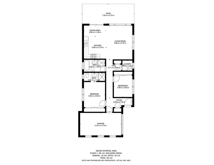 Floorplan of Homely house listing, 101B Gardiner Road, Orange NSW 2800