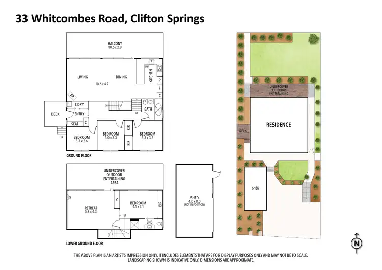 Floorplan of Homely house listing, 33 Whitcombes Road, Clifton Springs VIC 3222
