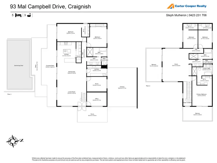 Floorplan of Homely house listing, 93 Mal Campbell Drive, Craignish QLD 4655