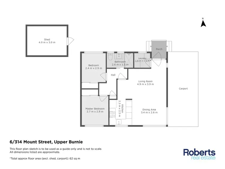 Floorplan of Homely unit listing, 6/314 Mount Street, Upper Burnie TAS 7320
