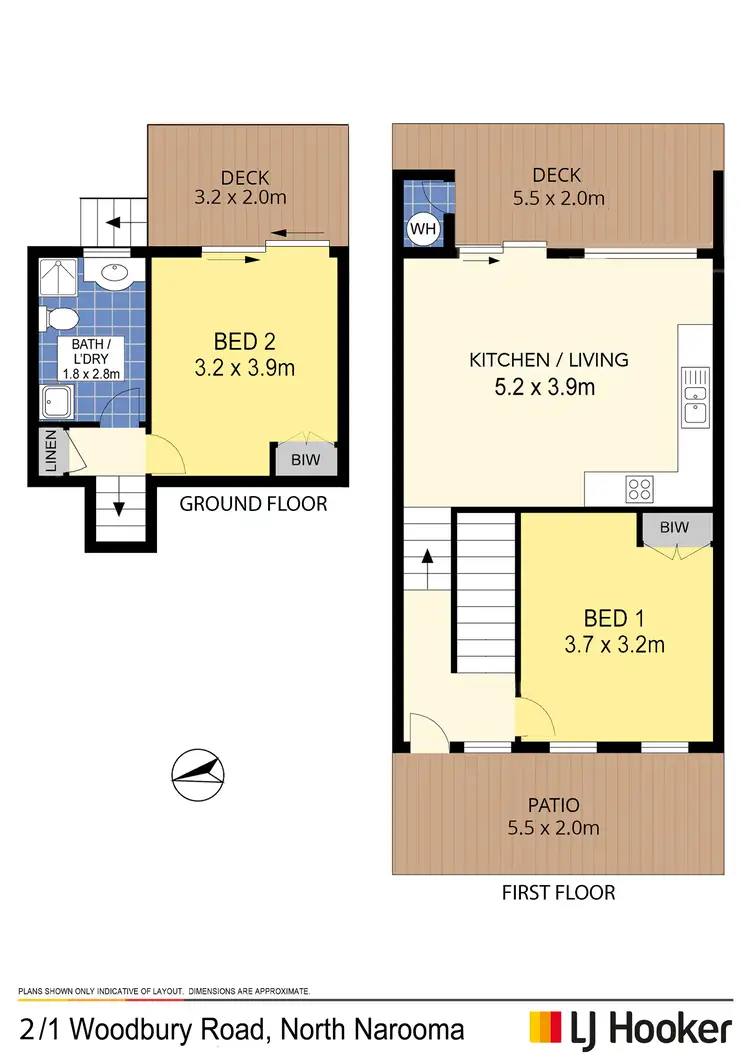 Floorplan of Homely townhouse listing, 2/1 Woodbury Road, North Narooma NSW 2546