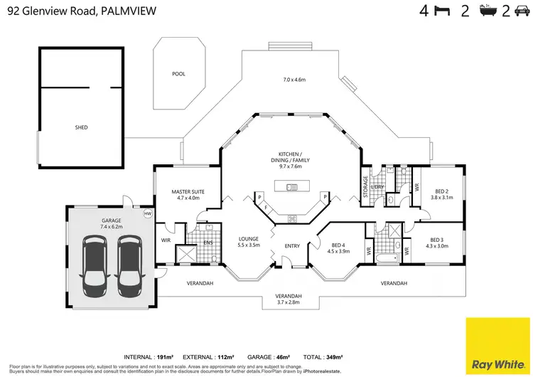 Floorplan of Homely house listing, 92 Glenview Road, Palmview QLD 4553