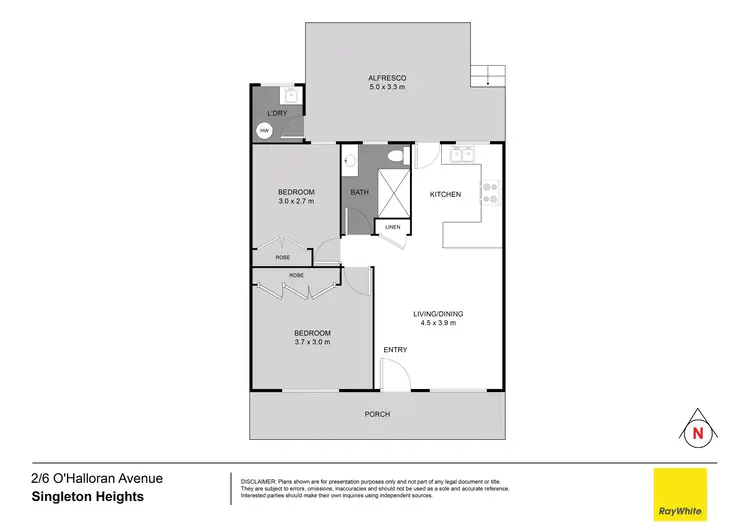 Floorplan of Homely unit listing, 2/6 O'Halloran Avenue, Singleton NSW 2330