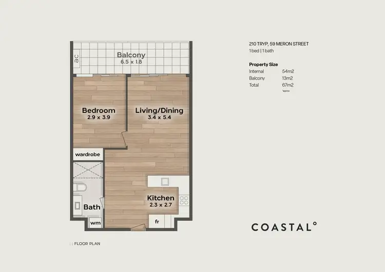 Floorplan of Homely apartment listing, 210/59 Meron Street, Southport QLD 4215