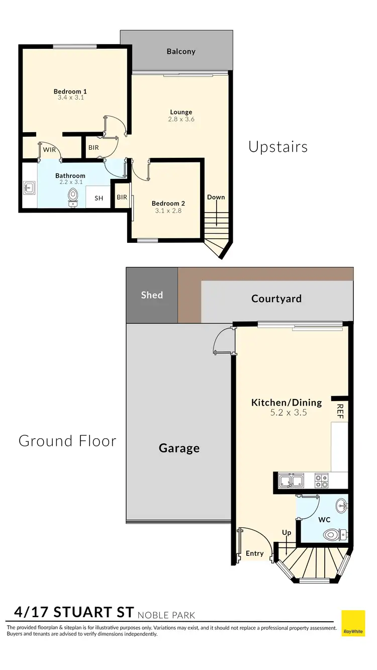 Floorplan of Homely townhouse listing, 4/17 Stuart Street, Noble Park VIC 3174