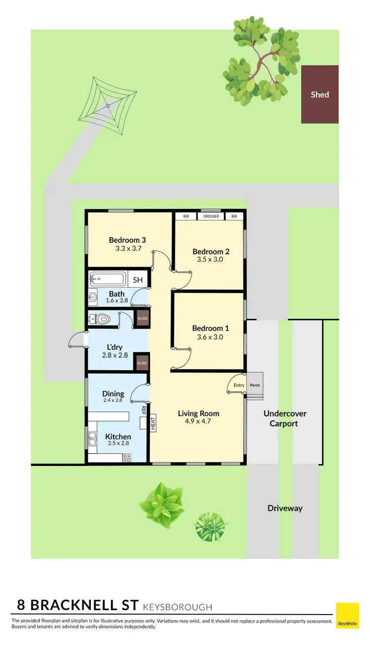 Floorplan of Homely house listing, 8 Bracknell Street, Keysborough VIC 3173
