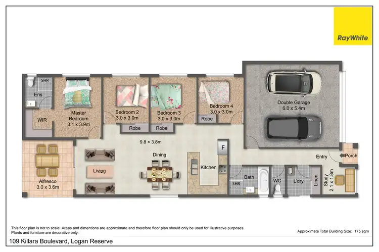 Floorplan of Homely house listing, 109 Killara Boulevard, Logan Reserve QLD 4133